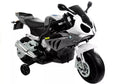 Vaikiškas elektrinis motociklas BMW S1000RR, 12 V, 3–6 km/h, baltas