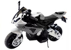 Vaikiškas elektrinis motociklas BMW S1000RR, 12 V, 3–6 km/h, baltas