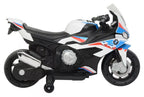 Vaikiškas elektrinis motociklas BMW S1000RR, 12 V, baltas