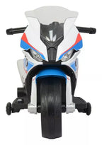 Vaikiškas elektrinis motociklas BMW S1000RR, 12 V, baltas