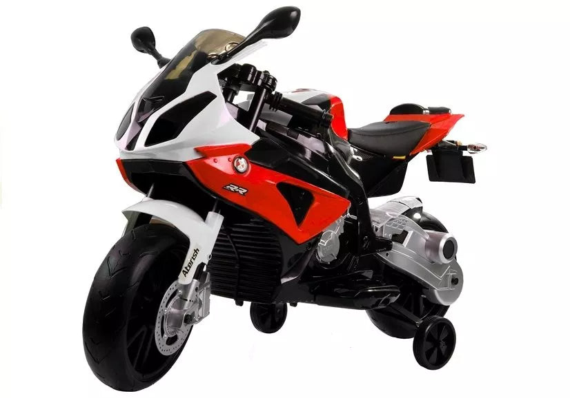 Vaikiškas elektrinis motociklas BMW S1000RR, 12V, 3-6 km/h, raudonas