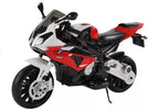 Vaikiškas elektrinis motociklas BMW S1000RR, 12V, 3-6 km/h, raudonas
