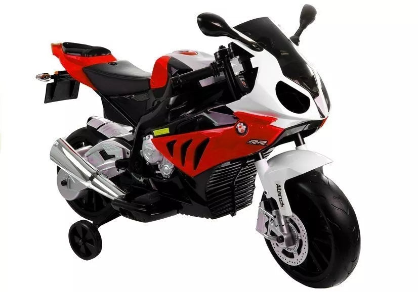 Vaikiškas elektrinis motociklas BMW S1000RR, 12V, 3-6 km/h, raudonas