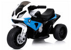 Vaikiškas elektrinis motociklas BMW S1000RR, 6 V, su priekiniais žibintais, mėlynas