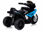 Vaikiškas elektrinis motociklas BMW S1000RR, 6 V, su priekiniais žibintais, mėlynas