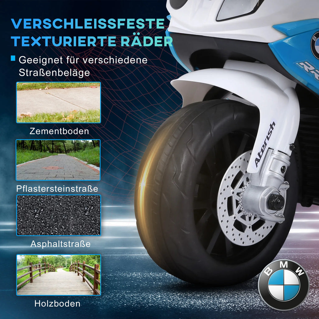 Vaikiškas elektrinis motociklas BMW S1000RR 6V, 18–36 mėn. vaikams, mėlynas