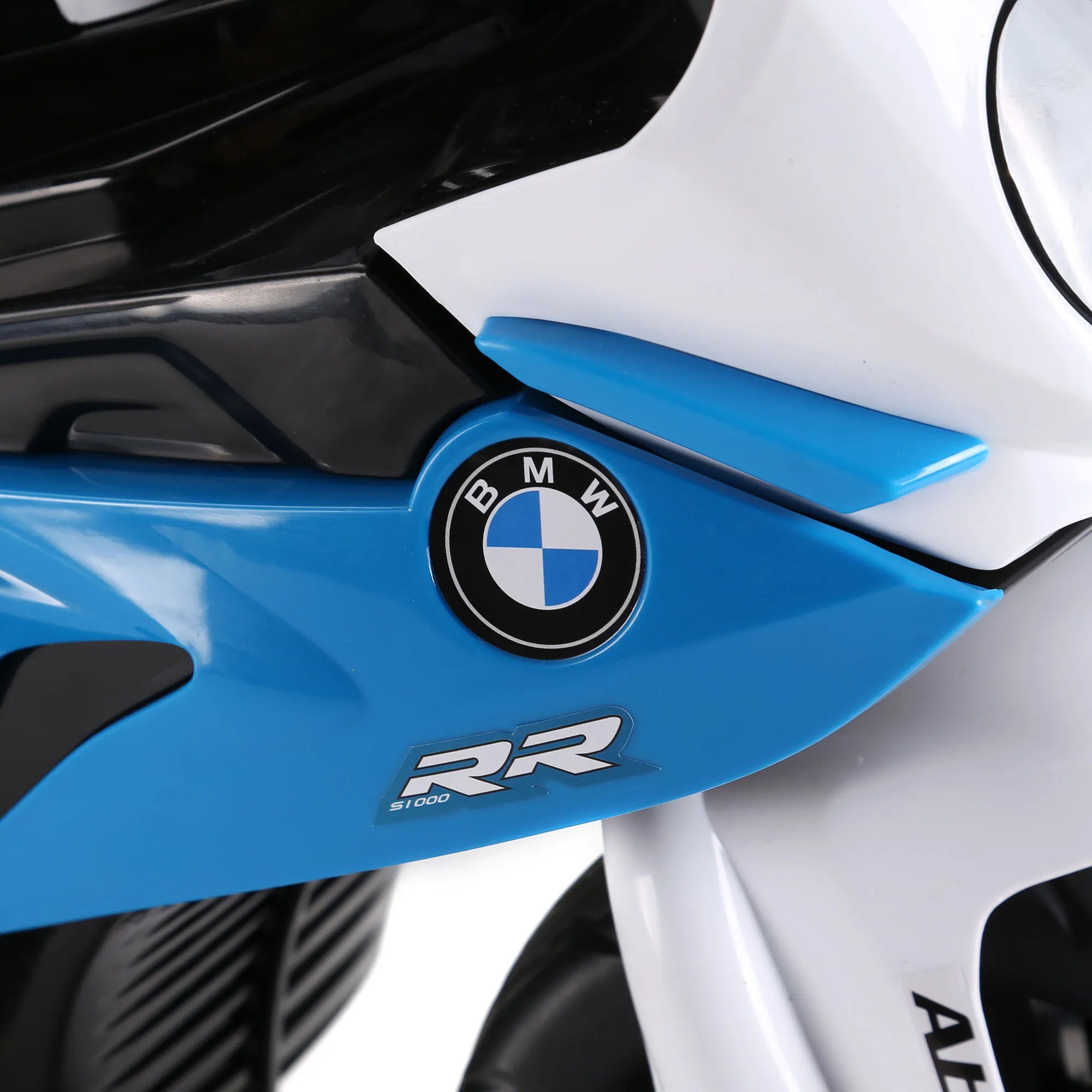 Vaikiškas elektrinis motociklas BMW S1000RR 6V, 18–36 mėn. vaikams, mėlynas