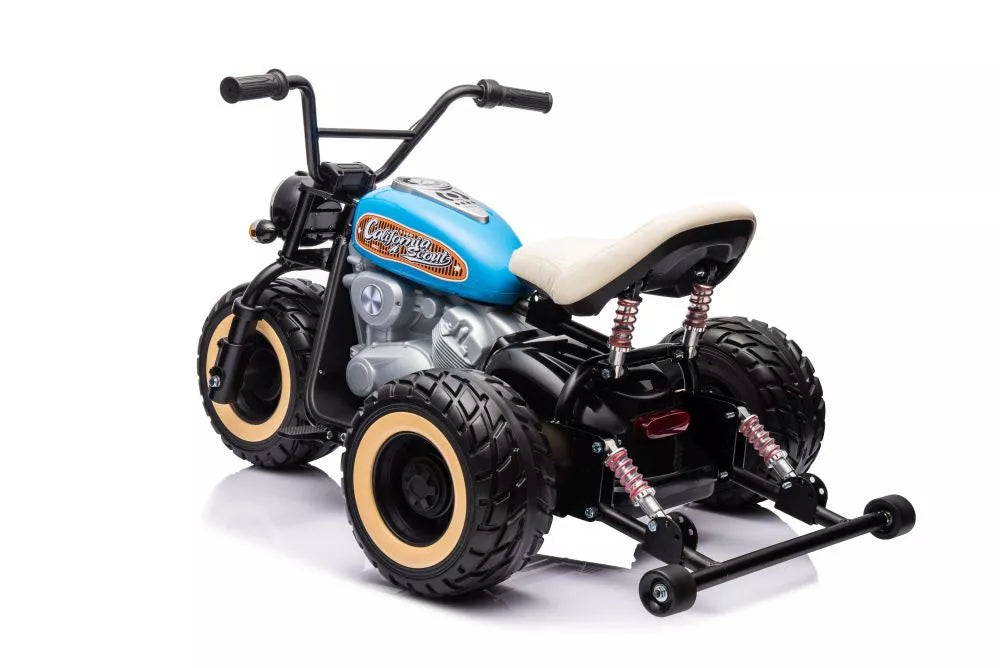 Vaikiškas elektrinis motociklas California Scout, 24 V, juodas