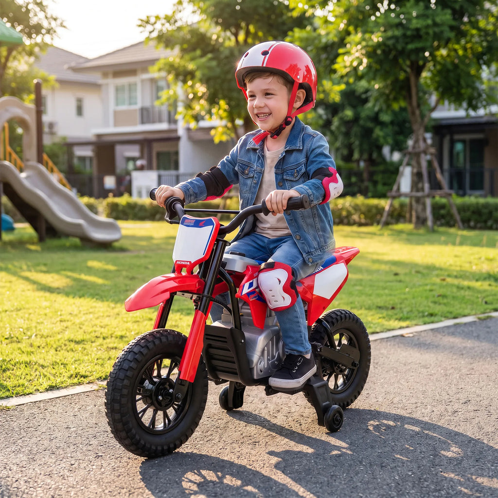 Vaikiškas elektrinis motociklas HONDA CRF 450R, 12 V, 35 W, su galine pakaba