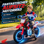 Vaikiškas elektrinis motociklas HONDA CRF 450R, 12 V, 35 W, su galine pakaba