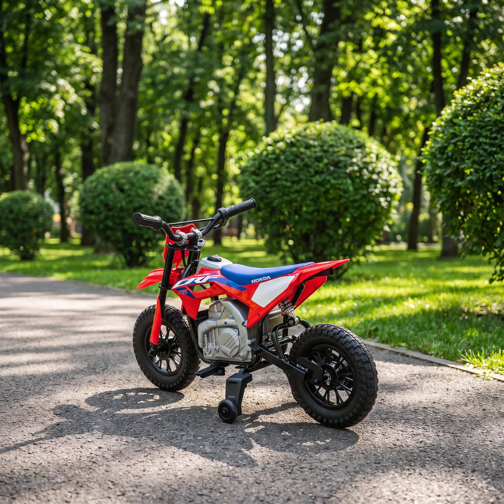 Vaikiškas elektrinis motociklas HONDA CRF 450R, 12 V, 35 W, su galine pakaba