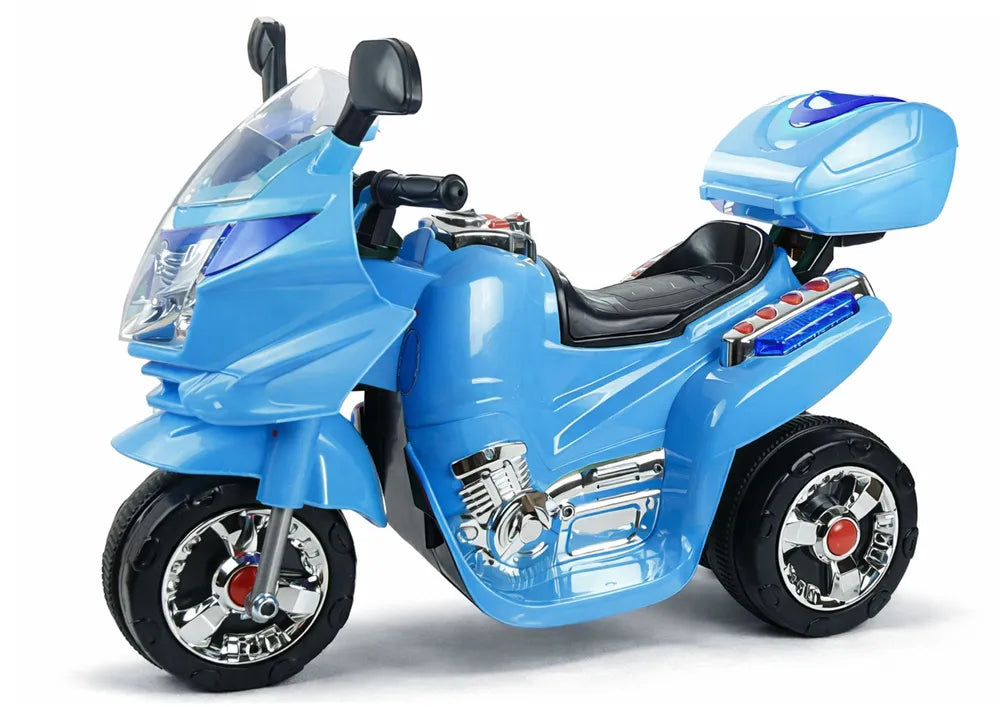 Vaikiškas elektrinis motociklas Leantoys, 6 V, su muzikos funkcija, mėlynas