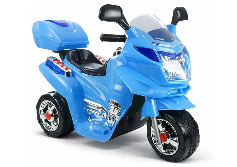 Vaikiškas elektrinis motociklas Leantoys, 6 V, su muzikos funkcija, mėlynas