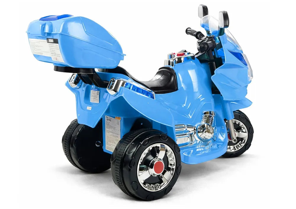 Vaikiškas elektrinis motociklas Leantoys, 6 V, su muzikos funkcija, mėlynas