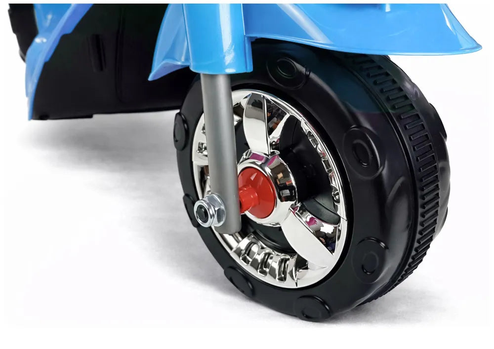 Vaikiškas elektrinis motociklas Leantoys, 6 V, su muzikos funkcija, mėlynas