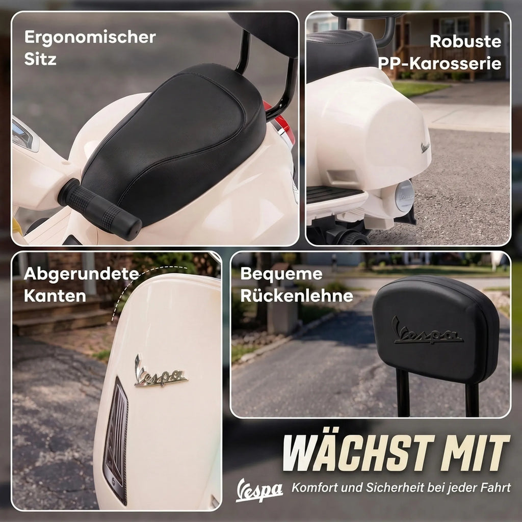 Vaikiško motociklo sėdynės, korpuso ir atlošo detalių rinkinys