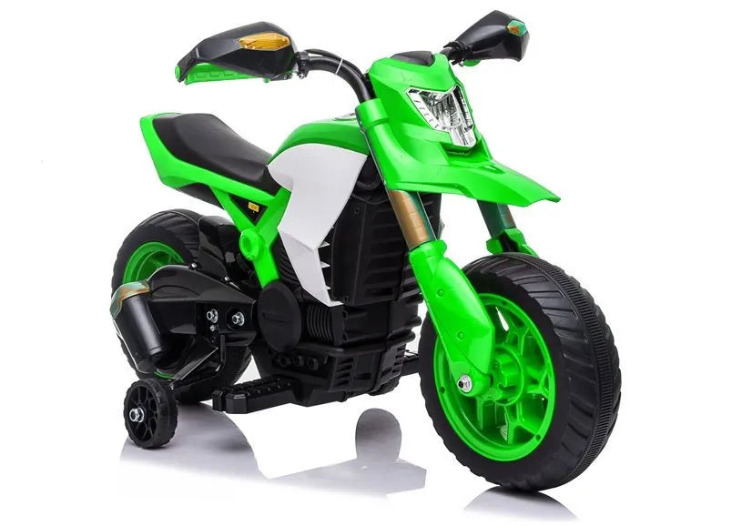 Vaikiškas elektrinis motociklas Motor, 6 V, su šviesomis, baltas