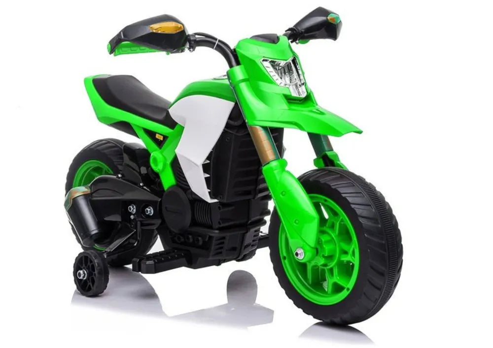 Vaikiškas elektrinis motociklas Motor, 6 V, su šviesomis, baltas