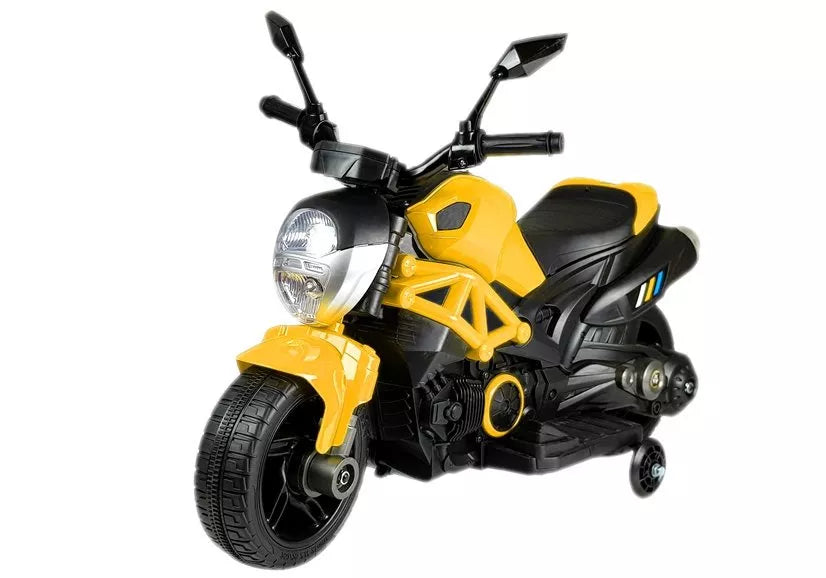 Vaikiškas elektrinis motociklas Motor, 6V, 3+ metų, geltonas