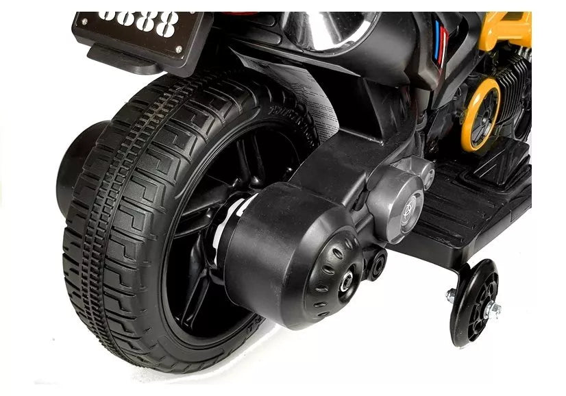 Vaikiškas elektrinis motociklas Motor, 6V, 3+ metų, geltonas
