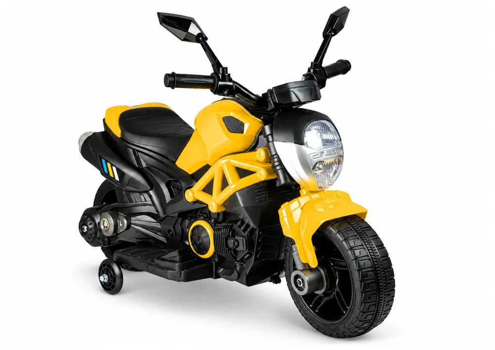 Vaikiškas elektrinis motociklas Motor, 6V, 3+ metų, geltonas