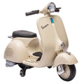 Vaikiškas elektrinis motociklas su pagalbiniais ratukais, 6 V, baltas