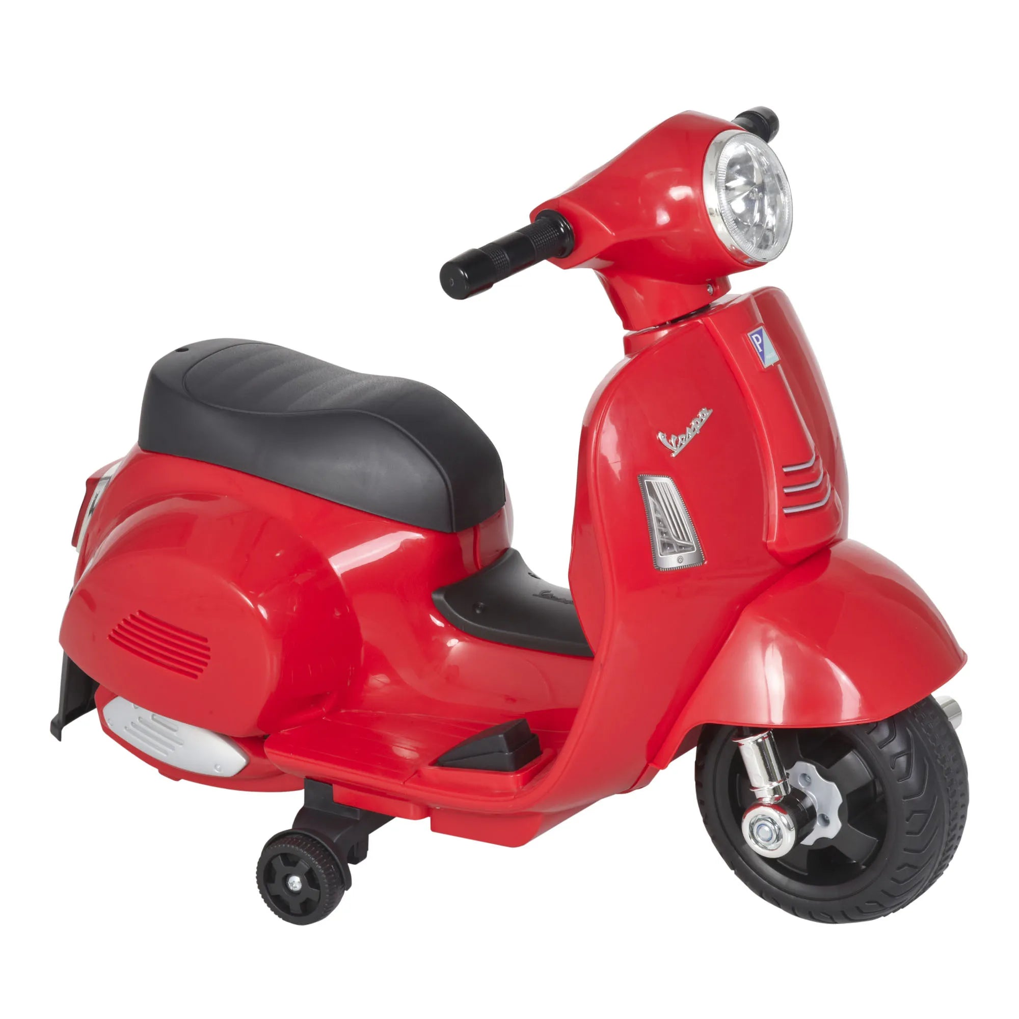 Vaikiškas elektrinis motociklas Vespa, 18–36 mėn. vaikams, raudonas