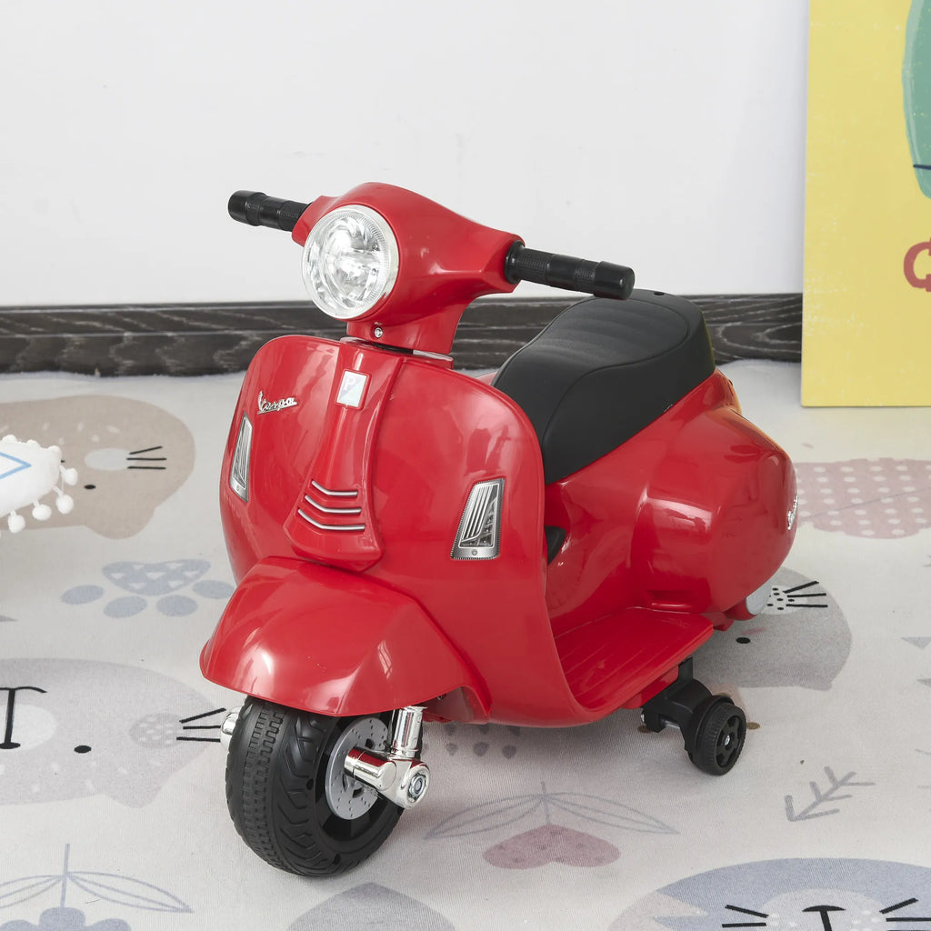 Vaikiškas elektrinis motociklas Vespa, 18–36 mėn. vaikams, raudonas