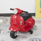 Vaikiškas elektrinis motociklas Vespa, 18–36 mėn. vaikams, raudonas