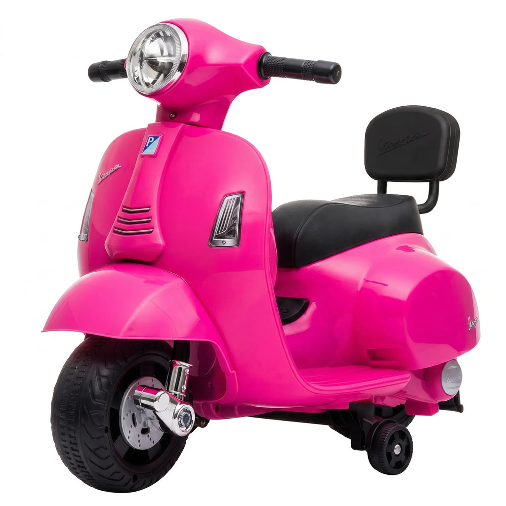 Vaikiškas elektrinis motociklas Vespa GTS, 6 V, ličio akumuliatorius, 1,5–3 metų vaikams
