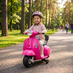 Vaikiškas elektrinis motociklas Vespa GTS, 6 V, ličio akumuliatorius, 1,5–3 metų vaikams