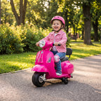 Vaikiškas elektrinis motociklas Vespa GTS, 6 V, ličio akumuliatorius, 1,5–3 metų vaikams