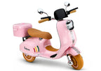 Vaikiškas elektrinis motociklas Vespa XW-05, 12 V, 2 × 35 W, rožinis
