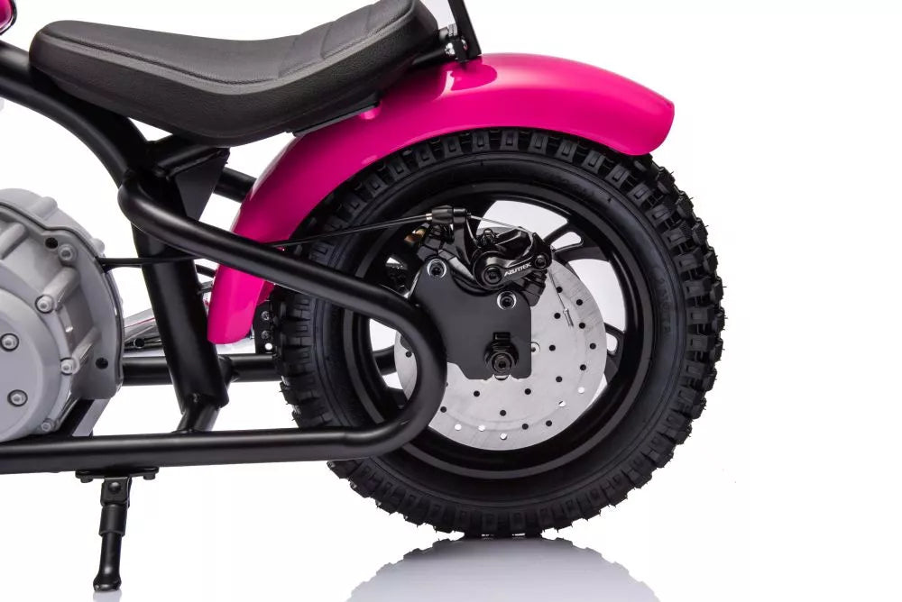 Vaikiškas elektrinis motociklas YURI, 36V, rožinis
