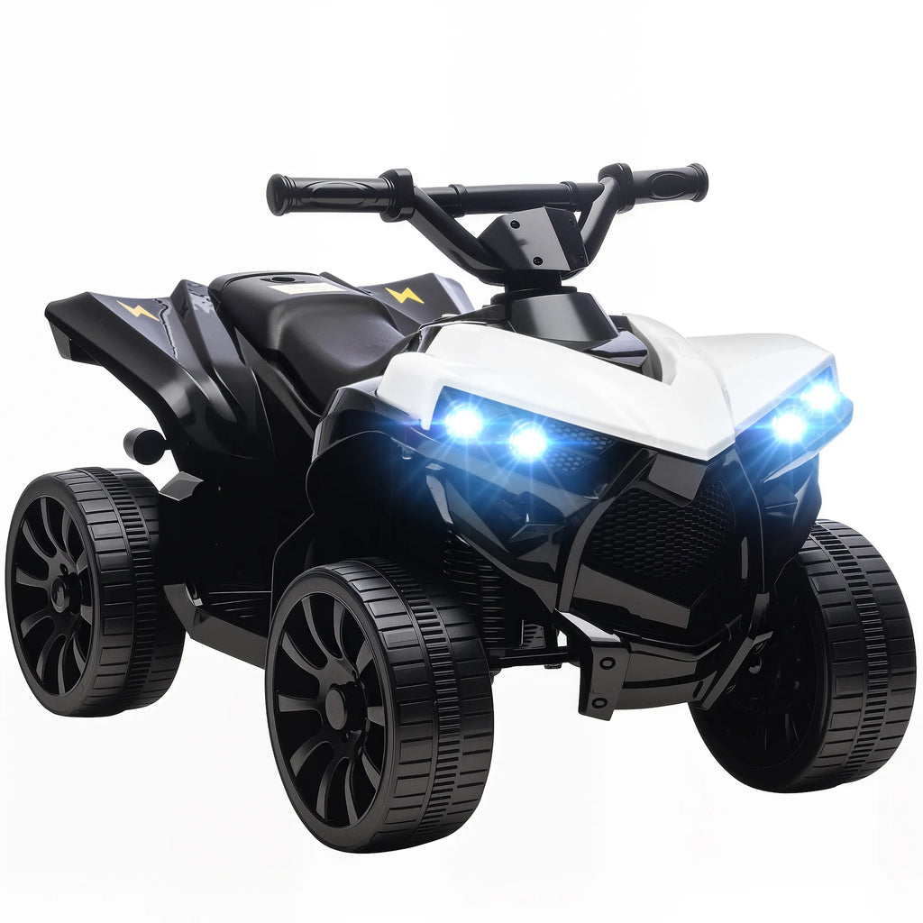 Vaikiškas elektrokvadratas 6V su LED žibintais baltas