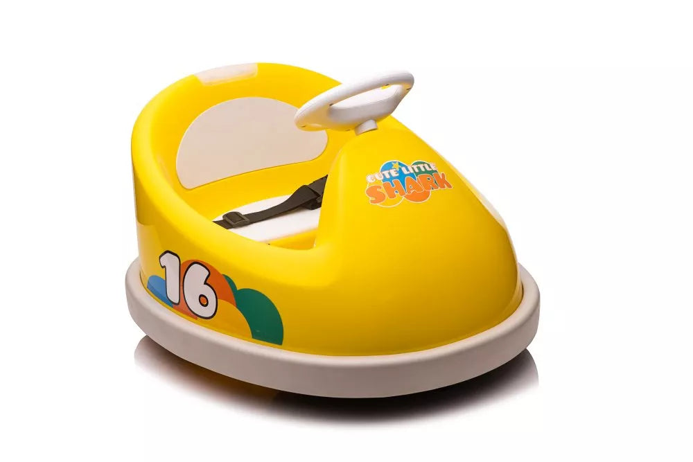Vaikiškas elektromobilis, 12 V, 2x45W, su nuotolinio valdymo pultu, geltonas