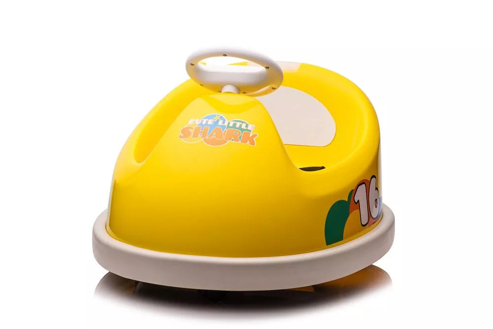 Vaikiškas elektromobilis, 12 V, 2x45W, su nuotolinio valdymo pultu, geltonas