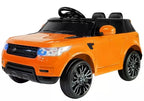 Vaikiškas elektromobilis, 12 V, 3–6 km/h, su diržais, oranžinis