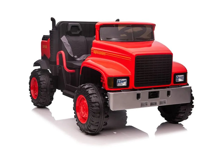 Vaikiškas elektromobilis, 12 V, 4x45 W, minkšta eko-odos sėdynė, EVA ratai, raudonas