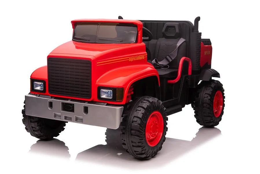 Vaikiškas elektromobilis, 12 V, 4x45 W, minkšta eko-odos sėdynė, EVA ratai, raudonas