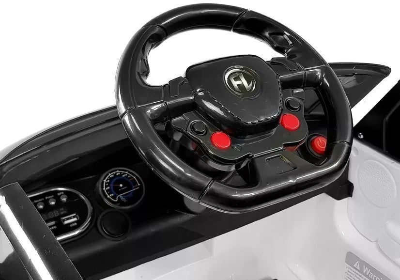 Vaikiškas elektromobilis, 12 V, nuo 3 metų, baltas