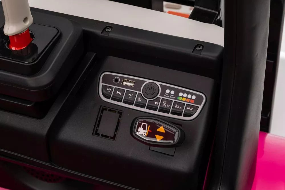 Vaikiškas elektromobilis, 12 V, su nuotolinio valdymo pultu, rožinis