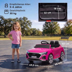 Vaikiškas elektromobilis, 12 V, su pultu, 2 varikliais, rožinis