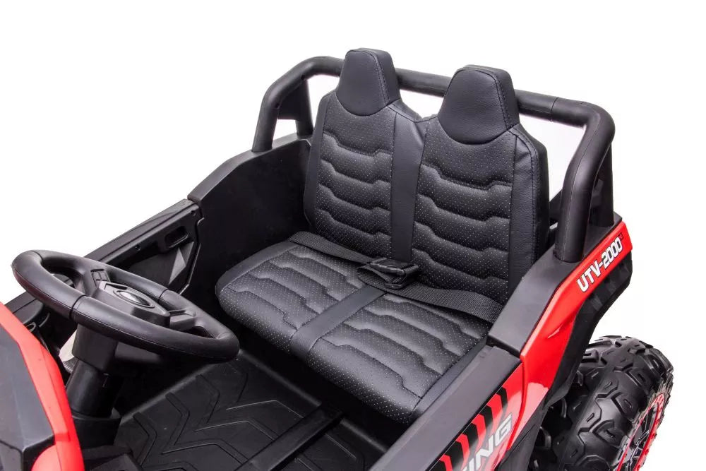 Vaikiškas elektromobilis, 12V, 4x45W, 3 pavaros, raudonas