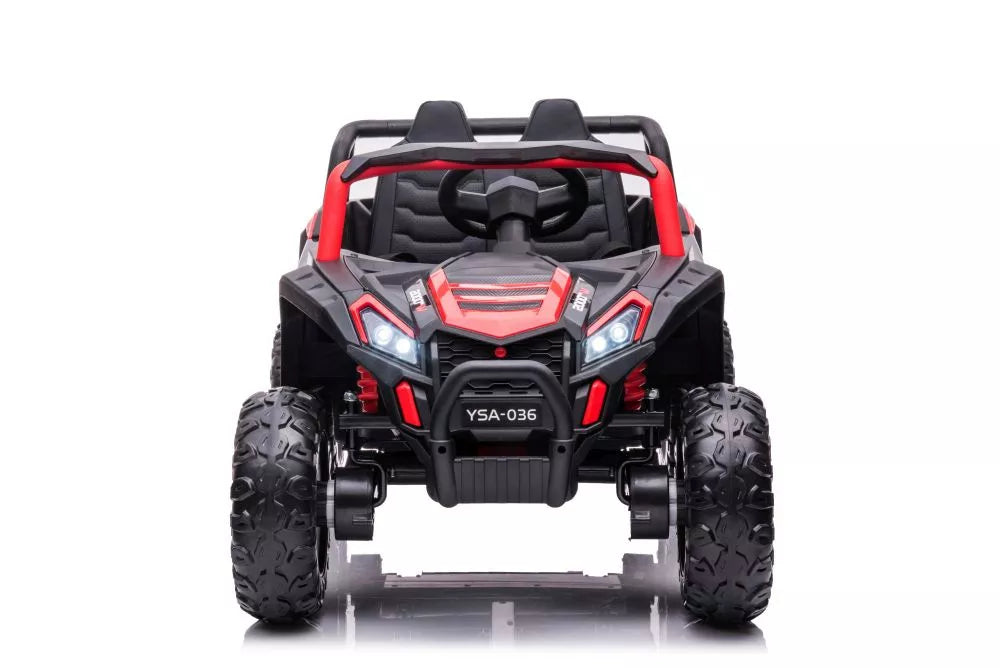 Vaikiškas elektromobilis, 12V, 4x45W, 3 pavaros, raudonas