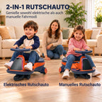 Vaikiškas elektromobilis 2 viename, 12 V, su 2 varikliais ir 360° vairavimu