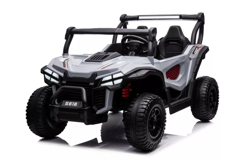 Vaikiškas elektromobilis, 24 V, 4x45W, 3 greičiai, pilkas