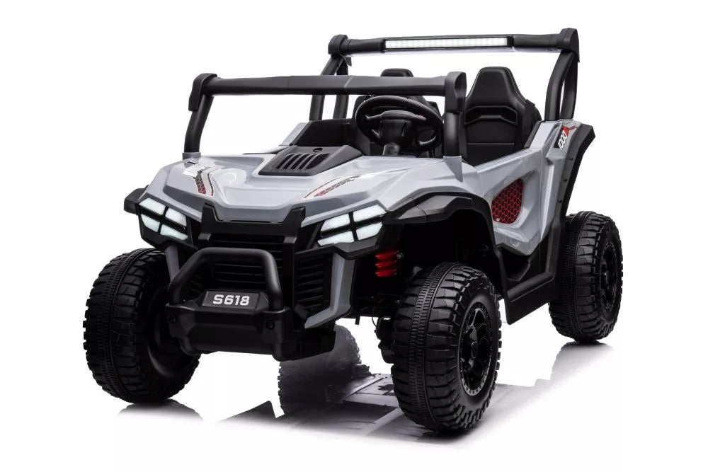 Vaikiškas elektromobilis, 24 V, 4x45W, 3 greičiai, pilkas