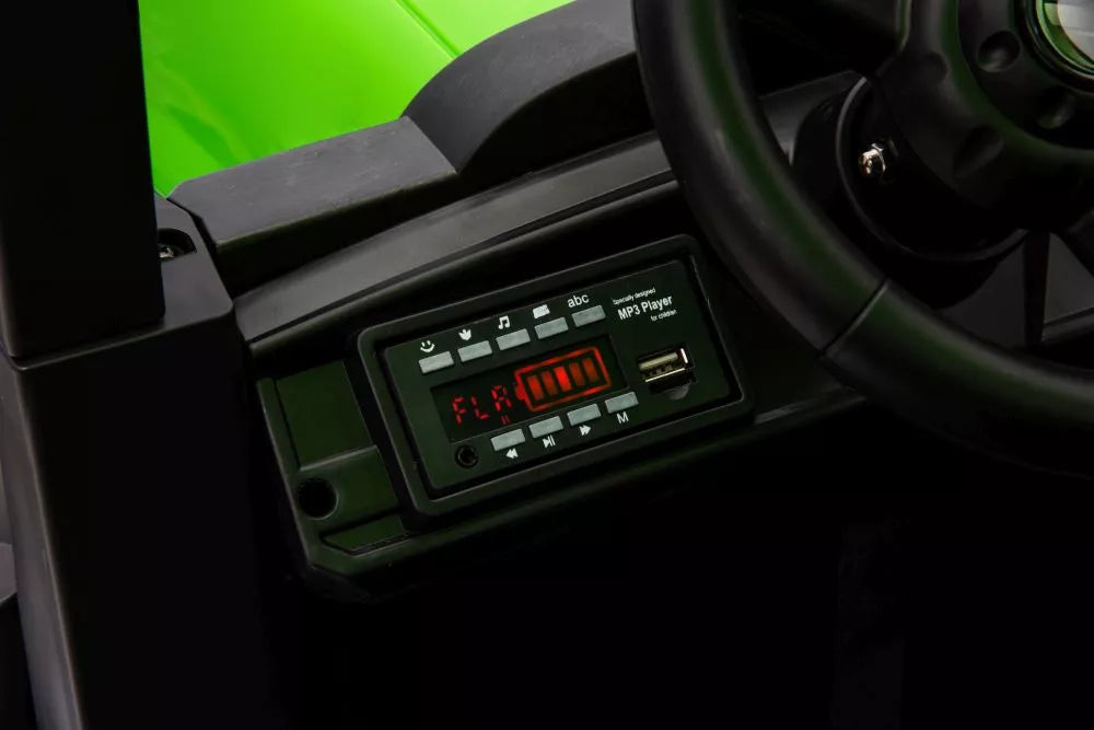 Vaikiškas elektromobilis, 24 V, su nuotolinio valdymo pultu, raudonas