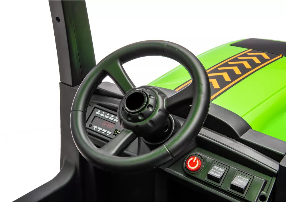 Vaikiškas elektromobilis, 24 V, su nuotolinio valdymo pultu, raudonas